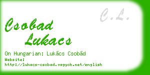 csobad lukacs business card